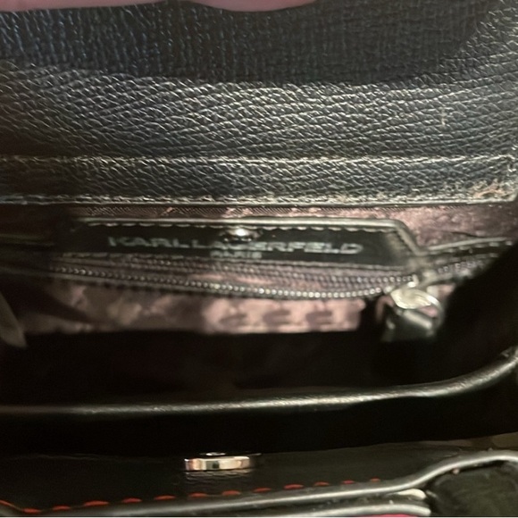 Karl Lagerfeld Red and Black Marbella Mini Crossbody Bag - Picture 7 of 7